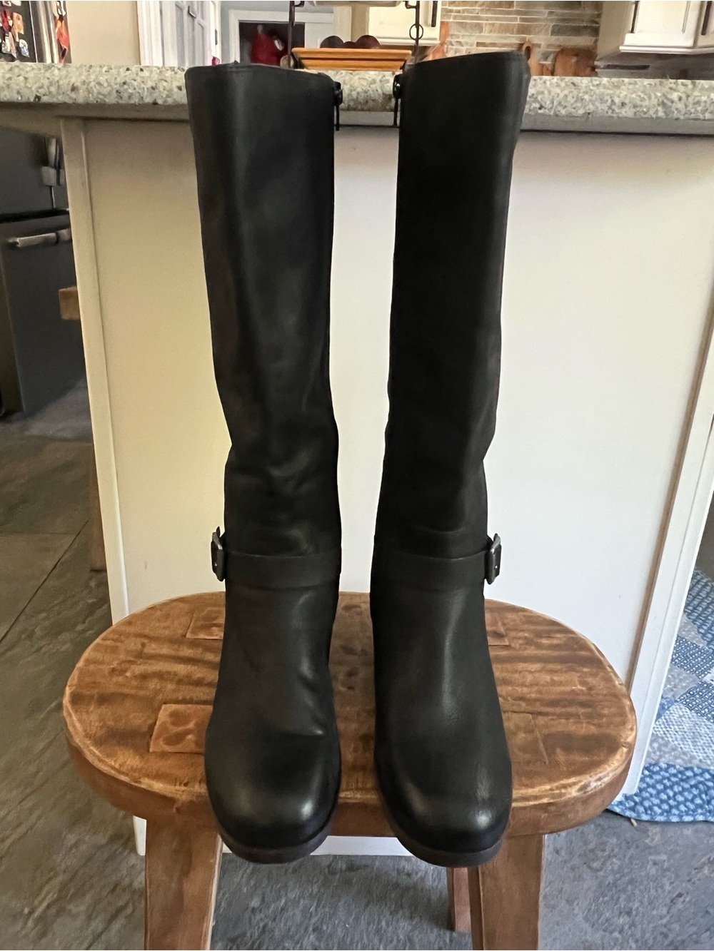 Lucky Brand Black Inifita Riding Leather Boots